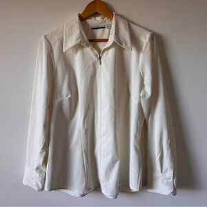 Croft & Barrow Zip Up Shirt Size L
